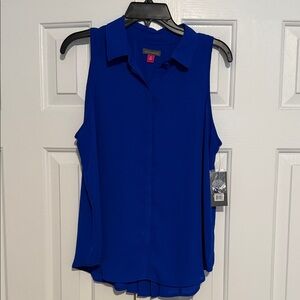 Vince Camuto Royal Blue Sleeveless Blouse